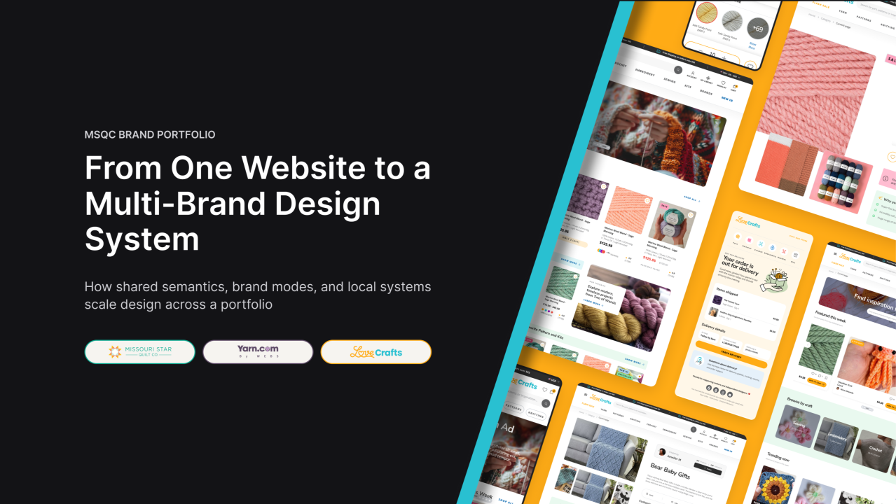 Multi-brand design system for Missouri Star, Yarn.com and LoveCrafts