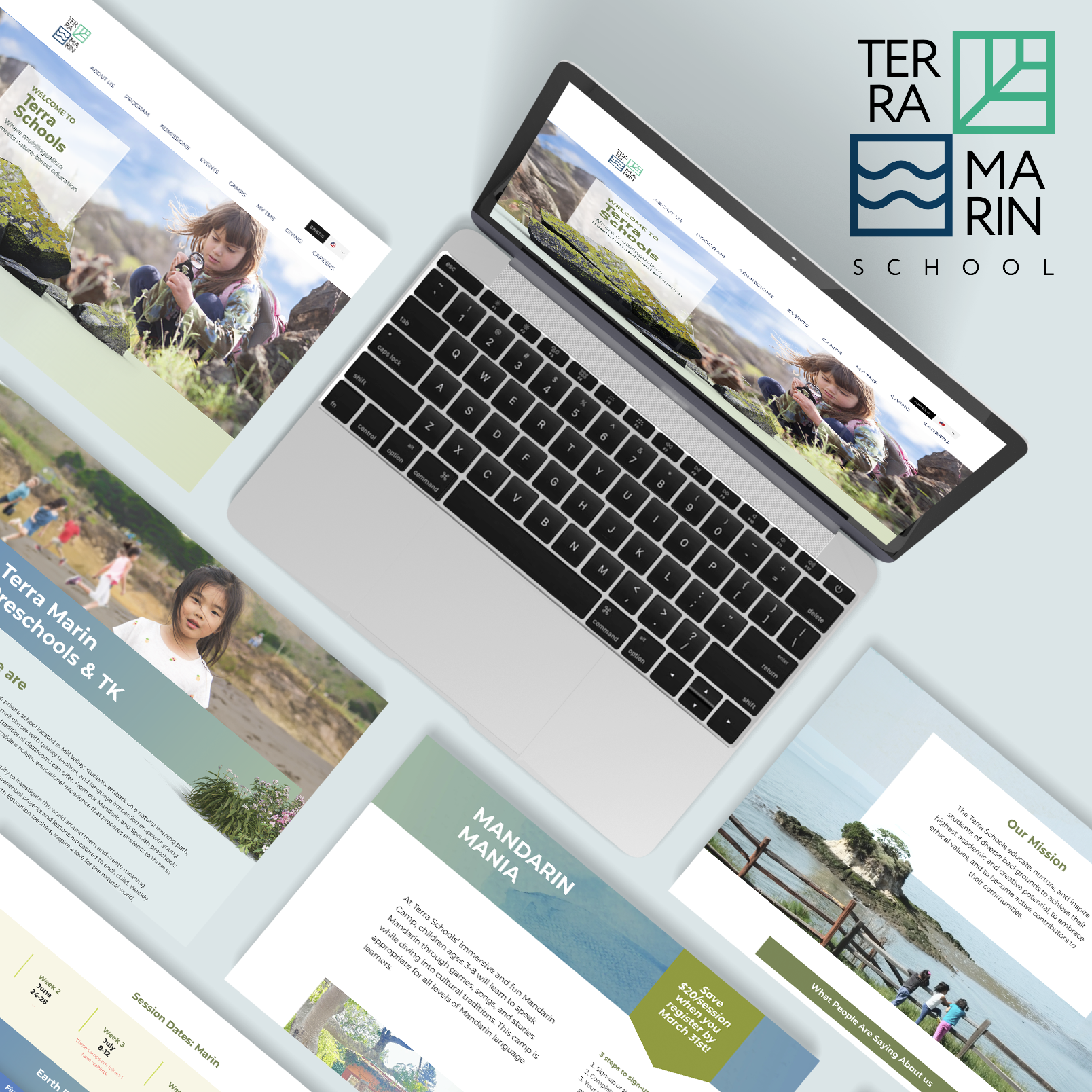 Terra Marin School responsive website design