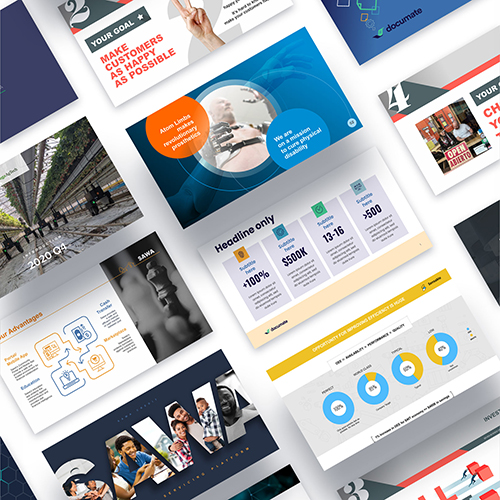 Selection of presentation design work by VOVA Design