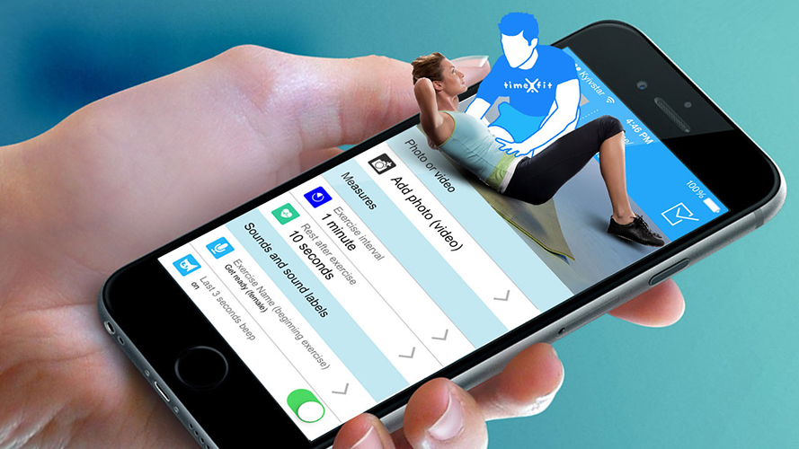 TimeXFit mobile app interface design