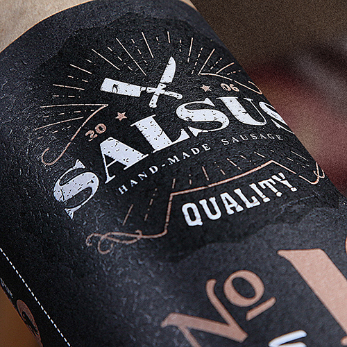 Illustrated food packaging label design