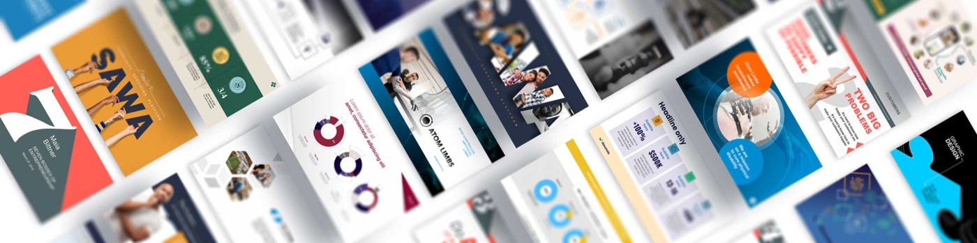 A selection of investor presentations designed by VOVA Design